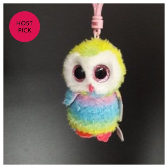 Ty Beanie Boos Owen The Multi Color Rainbow Owl 1st Version 6/" Retired 2017 for sale online